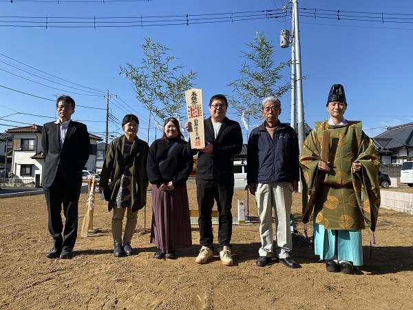 【現場スケッチ】地鎮祭　かすみがうら市　T様邸