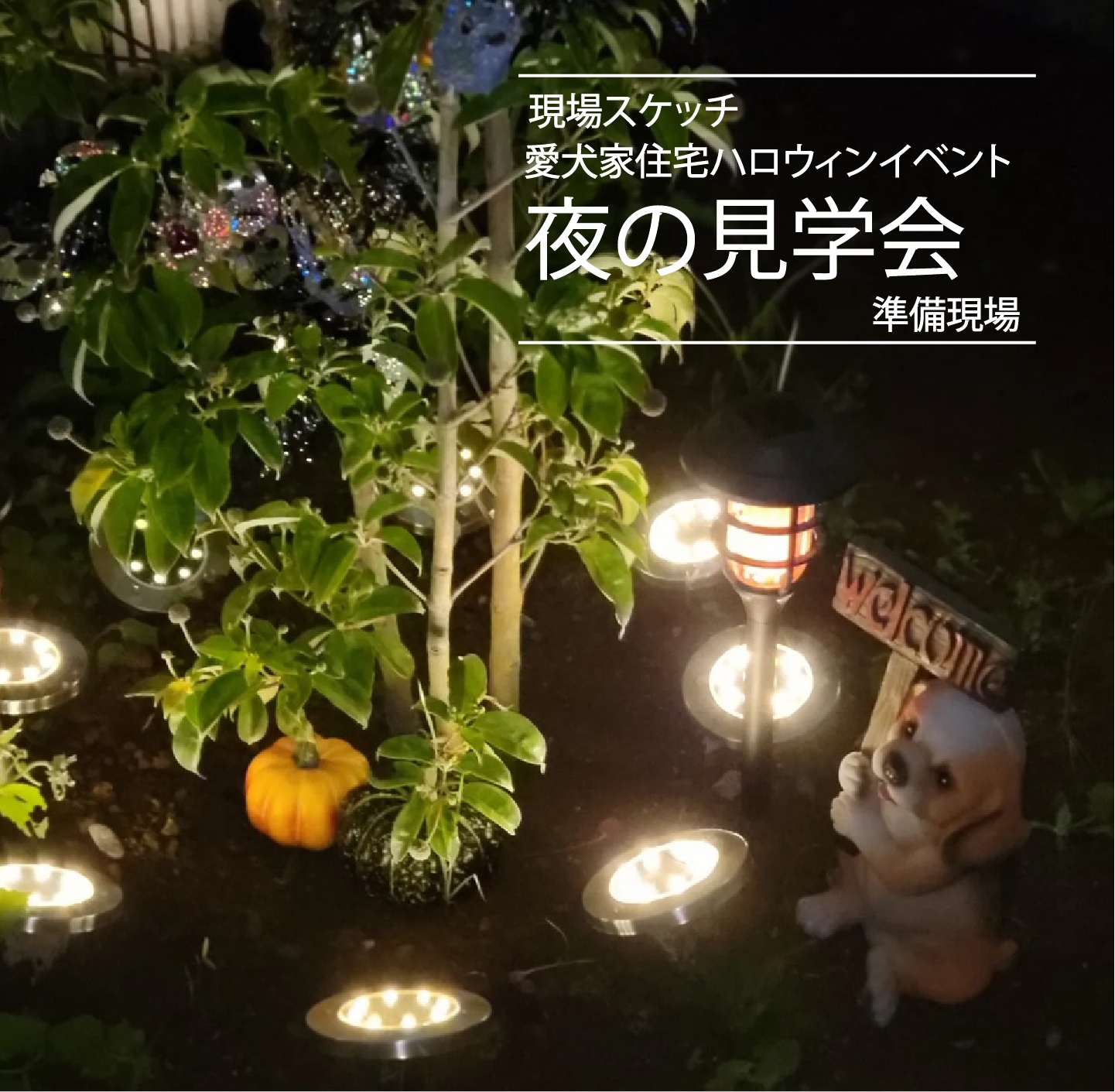 【現場スケッチ】愛犬家住宅ハロウィンイベント「夜の見学会」準備現場