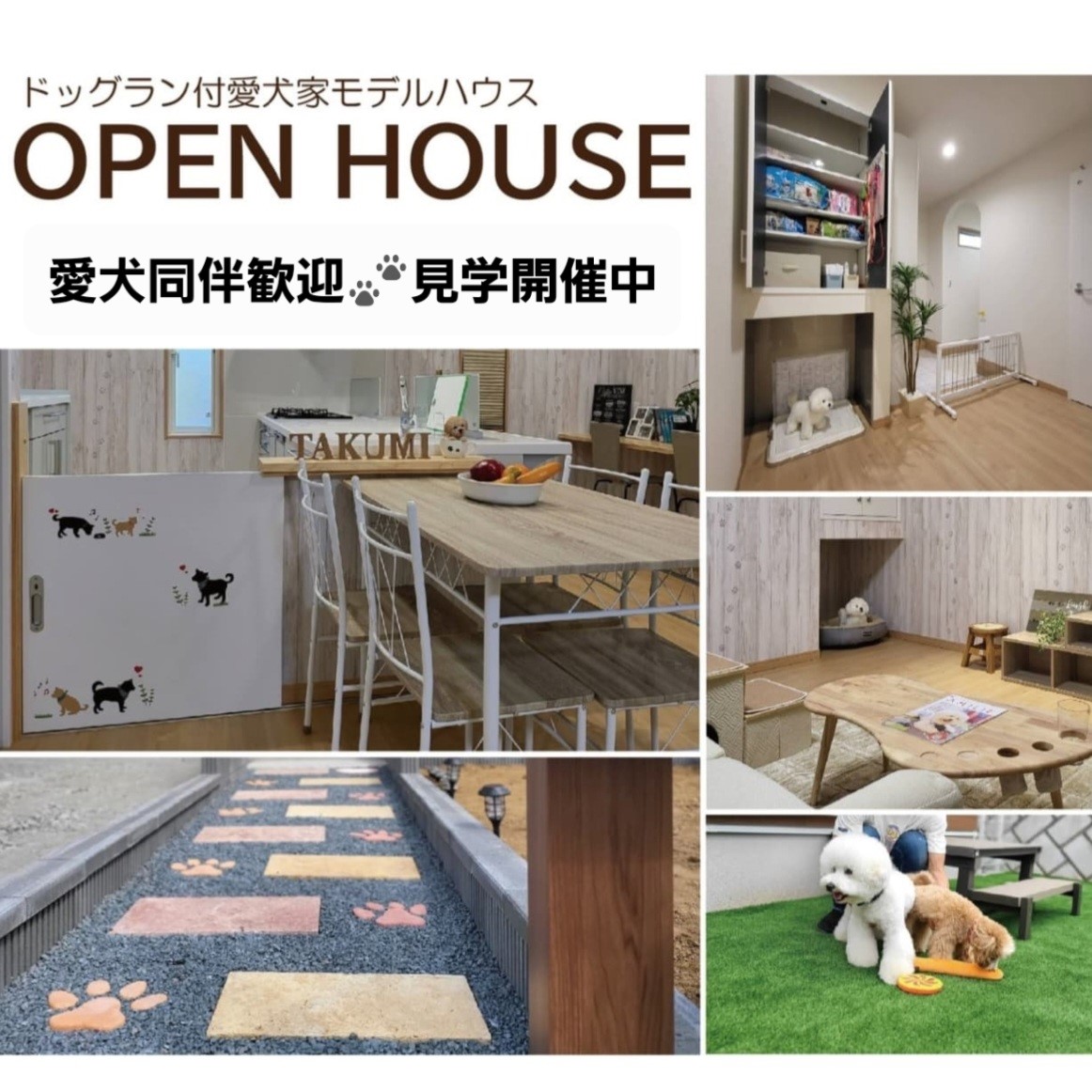 茨城県初!!!ドッグラン付愛犬家住宅モデルハウス　オープンハウス 「愛犬同伴のお客様歓迎」